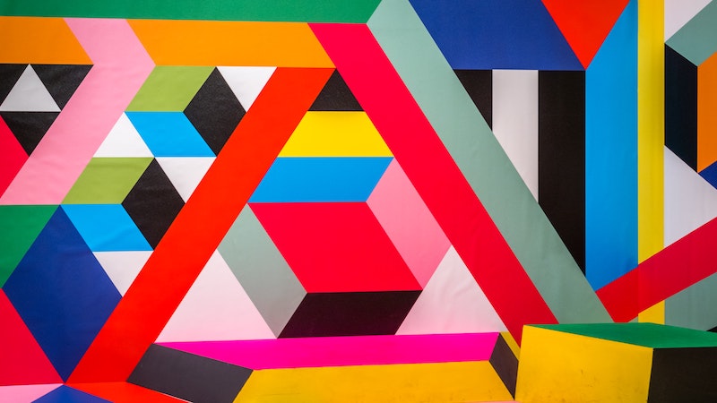 Colorful abstract prisms art